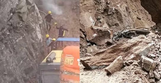 Uttarakhand: सड़क खोलने में जुटे मजदूरों पर अचानक भरभराकर गिरे बोल्डर, जान बचाने के लिए भागे; फिर…